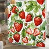 ASDCXZ Strawberry Shower Curtain 180 x 200 cm, Spring Summer