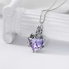 TOUPOP Rose Urn Necklace for Ashes for Women with Purple