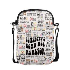 POFULL Realtor Gift Real Estate Gift Realtor Broker Gift Somebody’s Bomb As Realtor Crossbody Bag (AS REALTOR CA)