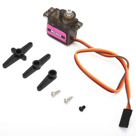 Digital & Simulation Servo Metal Gear, Low Noise Steering Gear,for 3 Flight,Helicopters,with 3×Servo Rocker Arm，3× Screw