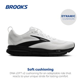 Brooks Men’s Trace 4 Neutral Running Shoe - Bright White/Oyster/Black - 11 Medium