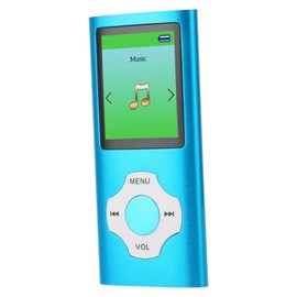 MP3 Player with FM Radio and Voice Recording, 1.8 Inch LCD Music Player with Video Playback for Students (Sky Blue)