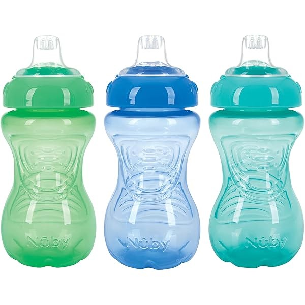Nuby 3 Pack No Spill Toddler Sippy Cups - Toddler