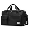 UNIXINU Weekender Travel Duffel Bag with Shoe Compartment, Black
