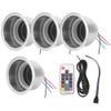 LED Cup Holder, 4Pcs DC 12V RGB Stainless Steel Beverage