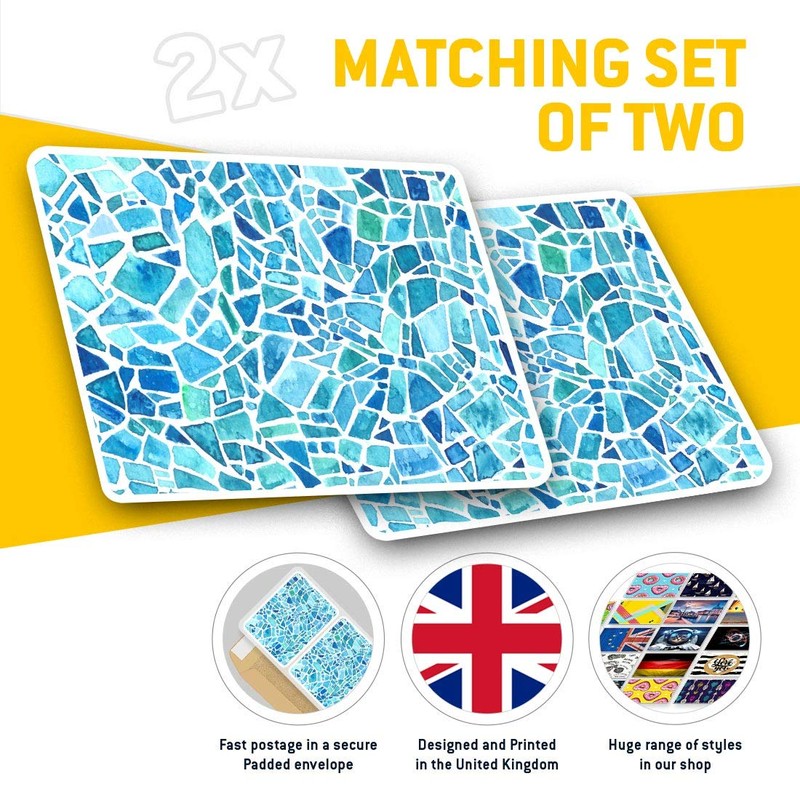 2 x 10cm Rectangle Vinyl Stickers - Binary Code Concept