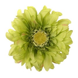 Large Gerbera Daisy Artificial Flower Hair Clip/Pin Brooch, Green