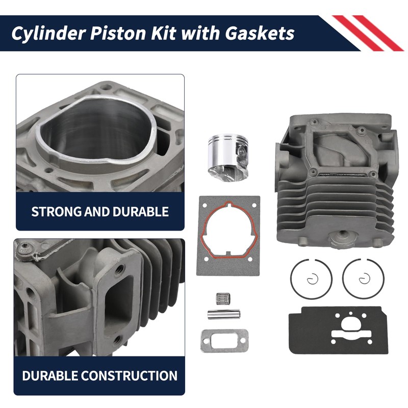 Promrmr P100006300 Cylinder Piston Kit with Gaskets Compatible with Echo