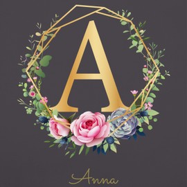 Geschenk mit Namen personalisiert by Shirtracer - Apron - Name and Initials - Letter I Name Gift Name Day Gifts with Name, 6 anthracite