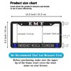 License Plate Bracket Black and White License Plate Frames EMT