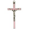 CatholicStore Children's Wall Crucifix with Pink Epoxy, 5" Tall mcv-73-35