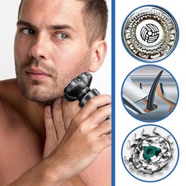 HSKRKOW SH90 Scherkopf Kompatibel mit Series 9000 Mit Reinigungsbürste Inklusive Klingenhalter SH90 Ersatzscherkopf für Rasierer Series 9000(9xxx) 8000(8xxx) SW97xx