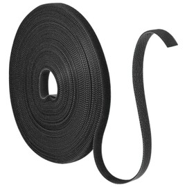 15 m Velcro Cable Ties, 10 mm Velcro Tape Resealable Velcro Cable Double-Sided Velcro for Cable Organiser (Black)
