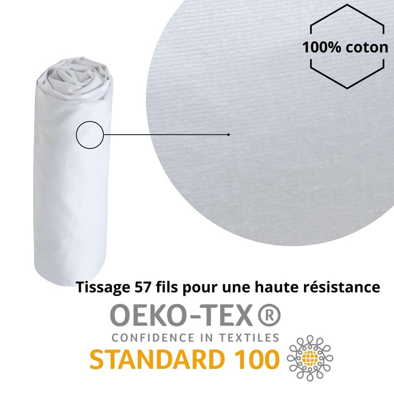 STOF Fitted Sheet, Size 140 x 200 cm, Large Stretch