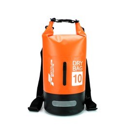 Fortitude Sports Waterproof Dry Bag 5L / 10L / 20L Waterproof Backpack Stuff Sack Wet Bags for Swimming, Paddleboarding, Travel, Kayaking, Fishing, Beach (Orange, 10L)