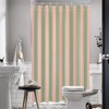 EOBTAIN Striped Small Stall Shower Curtain 48x68 Inches Pink and