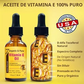 NUEVO aceite de vitamina E ultrapuro, 75 000 UI, D-alfa-tocoferol de espectro completo, 1 onza líquida, aceite de vitamina E 100% orgánico para piel, 