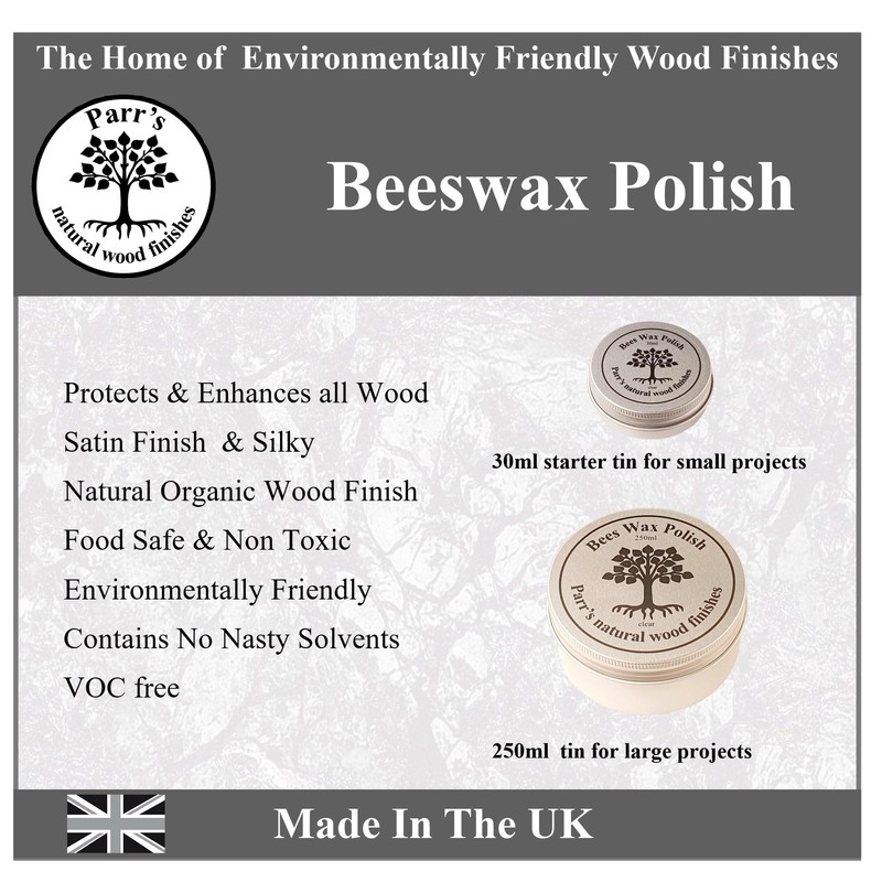 Parr's Beeswax Polish - 100% Organic - 250ml