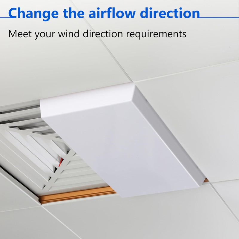 2-Pack, 24”×12” Ceiling Air Diverter for 2'x2' Grid and T-Bar