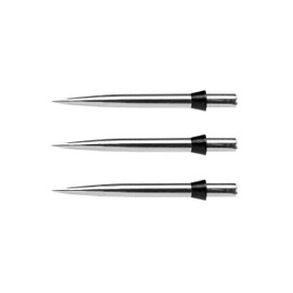 RED DRAGON Specialist Darts Points Trident Points Silver Effect Standard 32mm with Black Tridents - 1 set per pack