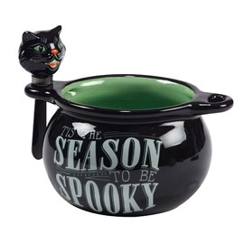 Certified International Scaredy Cat Bowl with Spreader 6' x 4.75' x 3' 37239, Multicolor