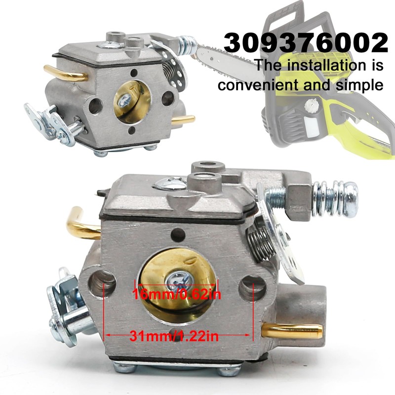 309376002 Chainsaw Carb with Tune Up Kit Replacement for Ryobi