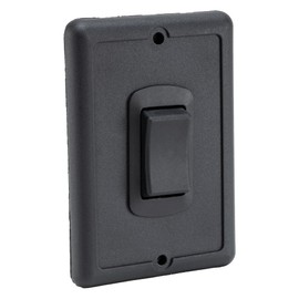 RecPro RV Double Pole Double Throw Momentary Switch | 30A 12V | On/Off/On DPDT (Switch with Cover)