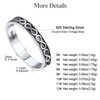 FOCALOOK 925 Silver Women's Celtic Ring Silver Men's Rings 925
