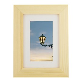 KIBEE Millet, Natural Wood Frame, L-format Picture Frame, Natural Wood Grain Frame, Wall Mounting, Tabletop, Vertical and Horizontal