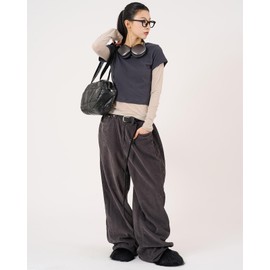 Puffy Gym Bag (Cute Weekender Bag, Black) (Small Gym Bag-Glossy Silver)