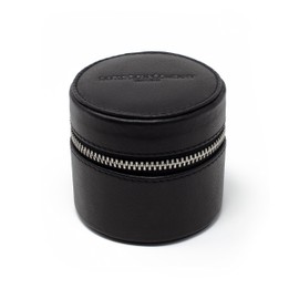 Men's 100% Leather Cufflink Storage Box (Black)
