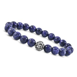 Unique Gems Chakra Buddha Pearl Bracelet Real Charoite 8 mm Beads 925 Sterling Silver Mantra Silver Pearl Protective Bracelet Healing Stones Women Men Bracelet 15 cm to 22 cm, Sterling Silver,
