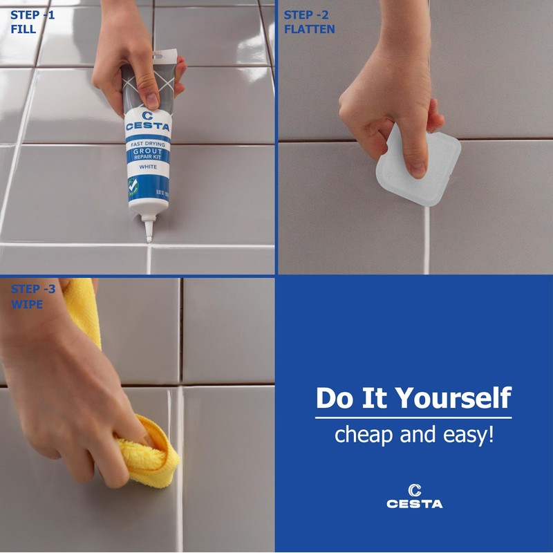 Cesta Grout Repair Kit – Squeeze Tube, Fast Drying, Waterproof