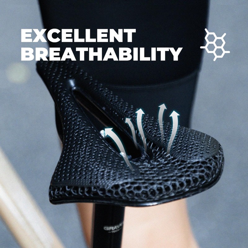 ROCKBROS Bike Seat 3D Printed, Lightweight Breathable Road Bicycle Saddle