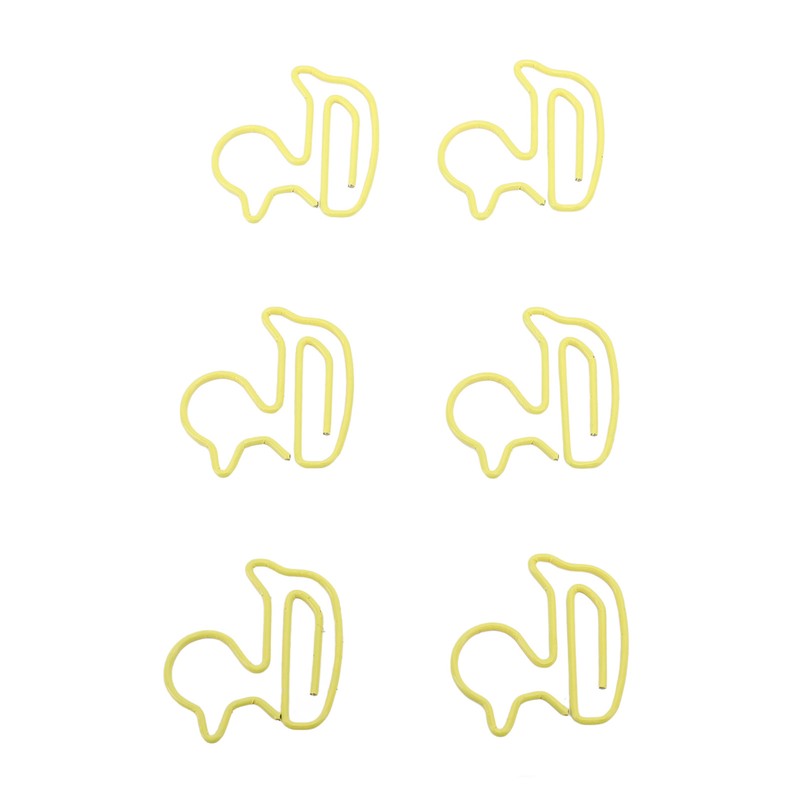 100pcs Paper Clips Cute Duck Shaped Decorative Metal Paperclips with