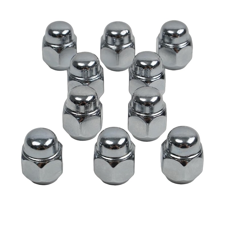 JZGRDN 10PCS M12-1.25 Acorn-19mm Hex, 24mm Wheel Nut 611-076 Compatible