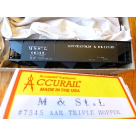 Accurail HO #7545 (M&St.L) Rd.#66349 AAR Triple Hopper (Kit Form)