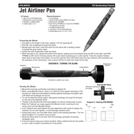 Penn State Industries PKLINERCH Jet Airliner Twist Ballpoint Pen Kit Woodturning Project (Chrome)