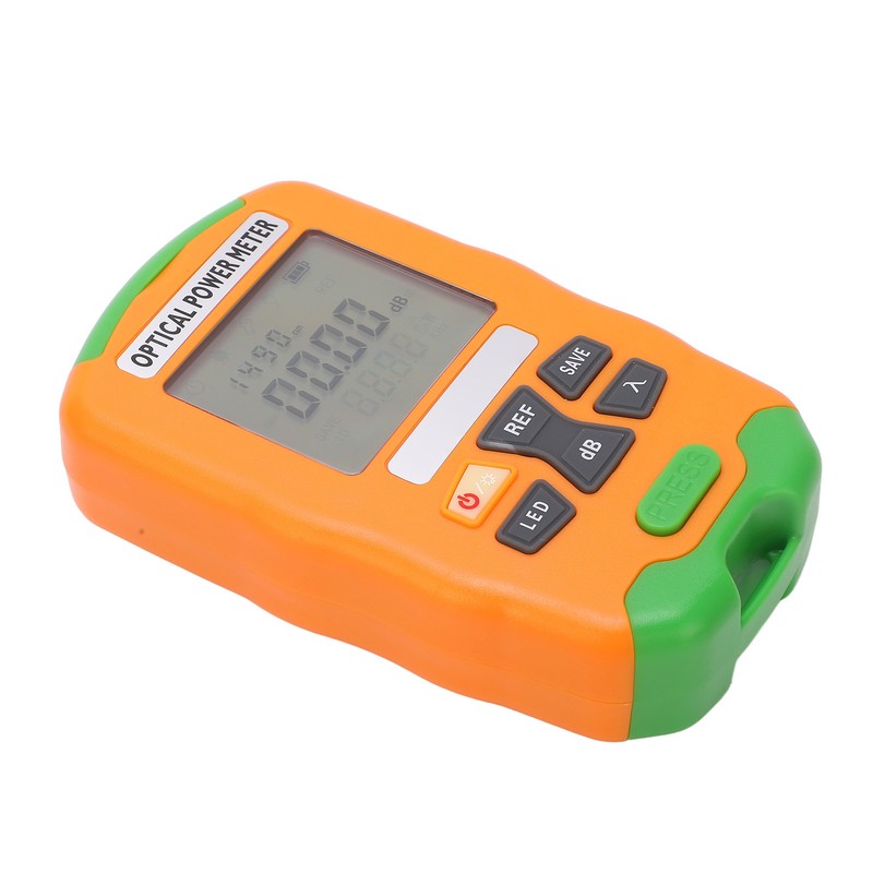 Orange Mini Fiber Optic Power Meter Fast Accurate Sensitive Robust