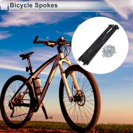 RATCHROLL 1 Set Universal Bicycle Spokes 13G 189mm Length Bike Wheel Spokes Nipple Black 45 Steel