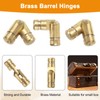 uxcell 50Pcs Invisible Barrel Hinges, 4x15mm Brass Concealed Hinge, Hidden