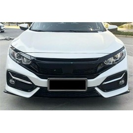 ANUNFRRE Car Accessories fit for Honda Civic Hatchback 2016-2021 ABS Chrome Front Fog Lamp Light Strip Trim Decor