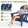 ABCPATIO Folding Adirondack Chair with Dual Cup Holders, All-Weather HDPE