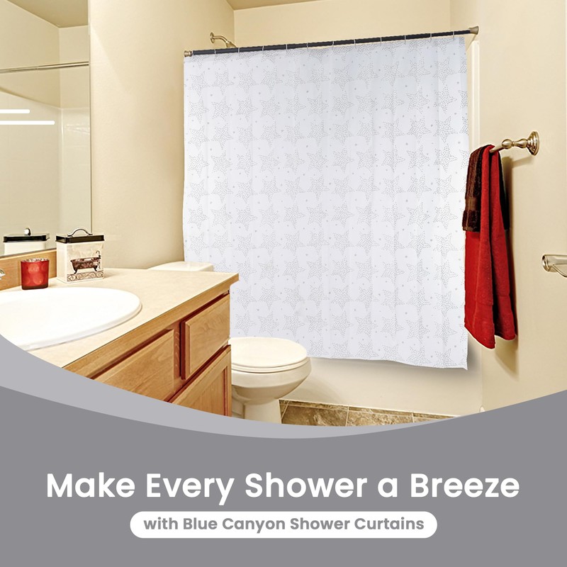Blue Canyon Star Shower Curtain, Premium Polyester Material, Anti –