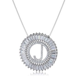 COTTVOTT A-Z Alphabet Pendant Necklaces Charms Women Initial Letter Chain Necklace 4 Colors