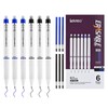 Lekreo 6 Counts Erasable Gel Pens, 0.7mm Fine Point Retractable