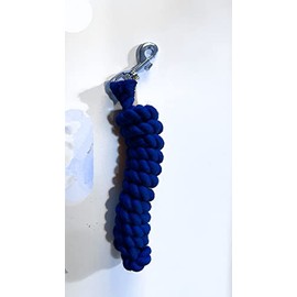 Horse/Pony Cotton Lead Rope with Brass Clip 1.8m (Royal Blue)