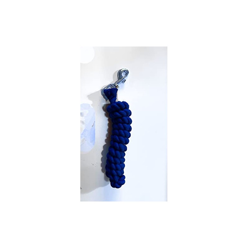 Horse/Pony Cotton Lead Rope with Brass Clip 1.8m (Royal Blue)