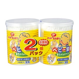 PYP Baby Cotton Swab 200P Case 3-Pack, Pack of 2 