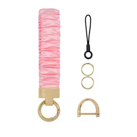 Wrist Lanyard Strap for Women Key Chain Wristlet Keychain for Badge Keys Stretch Scunchie Key Lanyard Wrist Strap Bracelet